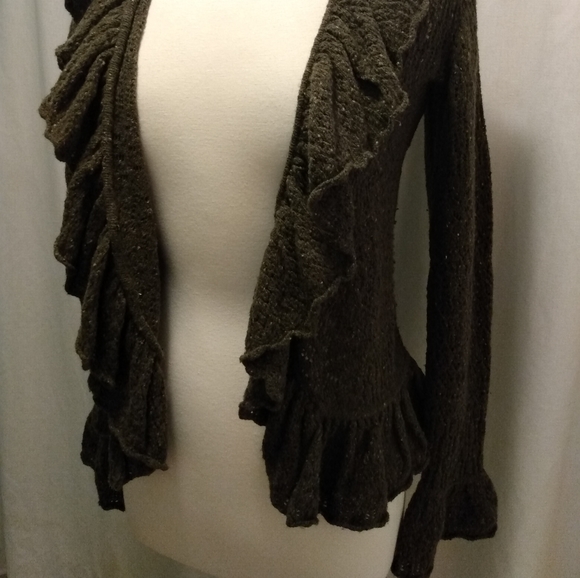 Lauren ralph lauren Knitted Cardigan S Green Chunky Warm Thick Cozy Dres… - Picture 4 of 11